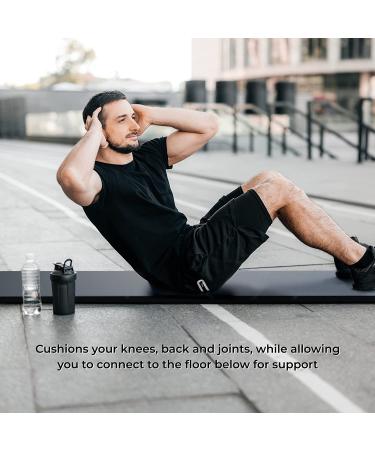 HemingWeigh 1 Thick Yoga Mat - Extra Thick Non Slip Exercise Mat for Indoor & Outdoor Use - Black - Buy Online on GoSupps.com