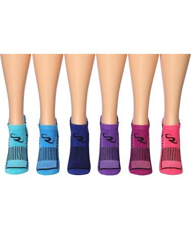 RONNOX Women's 12-Pairs Low Cut Running and Athletic Performance Tab Socks - Small-Medium, Assorted Colors - Buy Online on GoSupps.com