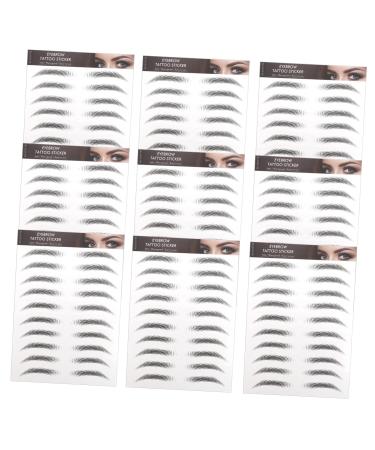 DOITOOL Black Eyebrows 30 Pcs Imitation Eco Eyebrow Sticker Stickers Hair Eyebrows Water Transfer Eyebrow Sticker Cosmetic 21.5X14.5cmx3pcs Blackx3pcs