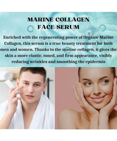 Hyaluronic Acid Serum Collagen Serum - Collagen Serum for Face 100 ml 3.38 fl oz Marin Collagen Brightening Serum For Men and Women Made in Italy Lady Venezia - Buy Online on GoSupps.com