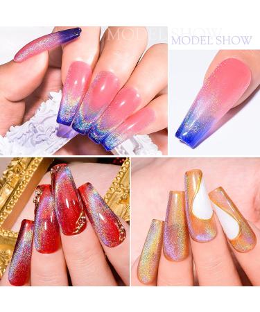 MEET ACROSS Rainbow Cat Eye Gel Nail Polish Kit - 5 Colors Jelly Soak Off UV LED Gift Box + Magnet Stick - Buy Online on GoSupps.com
