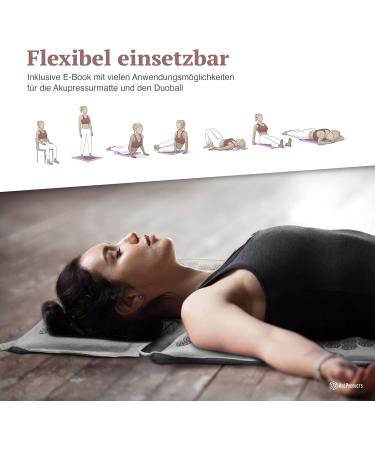 Ab products Akupressurmatte Set - Handmade EU Acupuncture Mat & Pillow with Fascia Ball & eBook - Relaxation & Wellness - Eco-Friendly (Tree Planted) - Buy Online on GoSupps.com