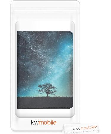 KWMobile Vaccination Pass Cover | Synthetic Leather Protector for Vaccination Card | Children's & Adults' Covers in Blue Gray Black Galaxy & Tree Designs - Buy Online on GoSupps.com
