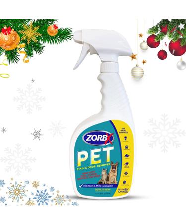 ZORBX Pet Stain and Odor Eliminator - Natural Enzyme Formula for Dog & Cat Urine | 24 oz Spray - Buy Online on GoSupps.com