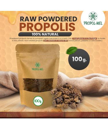 Pure propolis powder (100g) 100% natural. You receive a flat disc (the compact powder being a resin). Propolis not heated directly from the beekeeper. Natural defenses. - Propol-mel - Buy Online on GoSupps.com