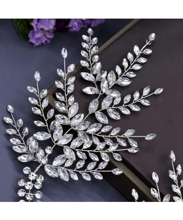 LOVEFOIVER Rhinestone Bridal Headband - Handmade Wedding Hair Accessories for Brides - Buy Online on GoSupps.com