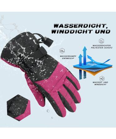 Durio Waterproof Ski Gloves for Kids | Warm Winter Gloves for Ages 6-14 | Black L (10-14 Years) - Buy Online on GoSupps.com