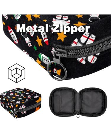 Portable Women's Binding-Up Bags | Menstrual Cup Pocket & Pads | Teen Girls Tampons | Space Rockets Multicolored - Buy Online on GoSupps.com