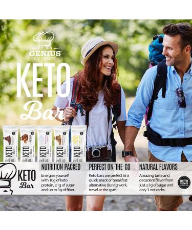 Genius Gourmet KETO Bars Salted Caramel 10 Bars - Buy Online on GoSupps.com