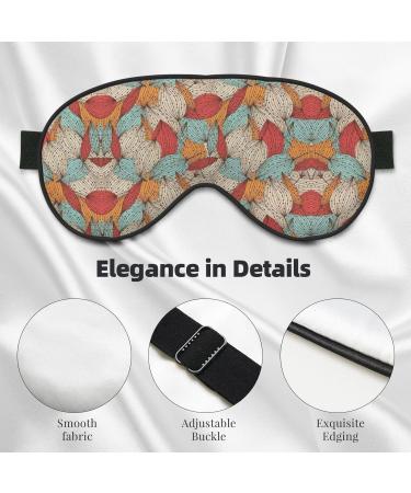 SSIMOO Leaves Print Eye Mask - Ultra-Soft Light-Blocking Sleep Mask for Ultimate Comfort & Restful Sleep - International Shipping Available - Buy Online on GoSupps.com