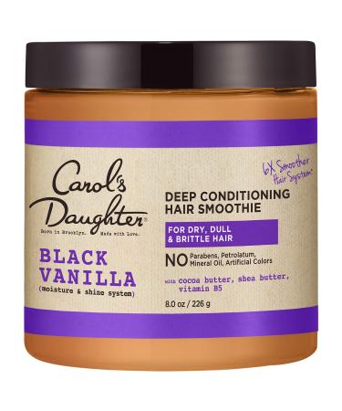Carol's Daughter Black Vanilla Moisture & Shine System Deep Conditioning Hair Smoothie For Dry Dull & Brittle Hair  8 oz (226 g)