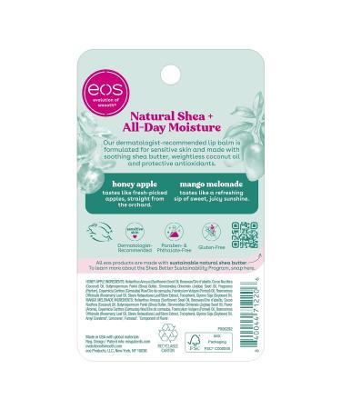 eos Natural Shea Lip Balm Honey Apple & Mango Melonade All-Day Moisture Lip Care Products 0.14 oz 2-Pack Honey Apple + Mango Melonade 0.14 Ounce (Pack of 2) - Buy Online on GoSupps.com