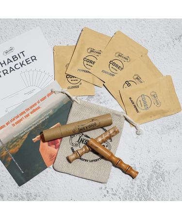 INSYOHO Quit Smoking Wooden Inhaler | Nicotine-Free Aromatherapy Diffuser for Oral Fixation Relief & Anxiety Calm | Thuja Essential Oil Blend - Buy Online on GoSupps.com