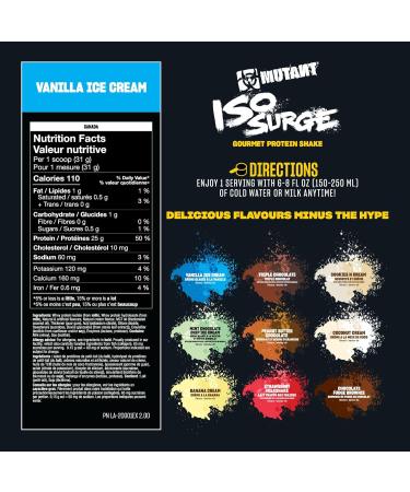 MUTANT ISO SURGE | Gourmet hardcore protein formula - whey protein Isolate powder low carb low fat digestive enzyme boosted - Triple Chocolate - 727 g Triple Chocolate 727.0 g (Pack of 1) - Buy Online on GoSupps.com