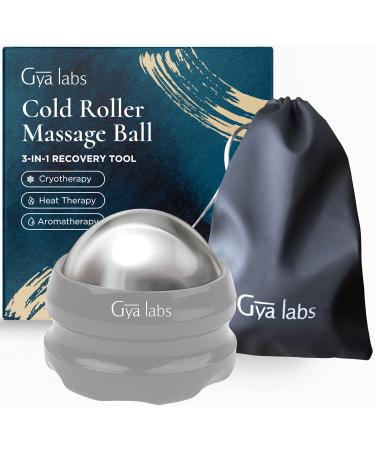 Gya Labs Cold Massage Rollerball-3-in-1 regeneration tool for cryotherapy heat therapy and aromatherapy-massage ball for the back-Massage ball roller for face & cold therapy hall