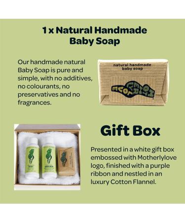 Motherlylove BABY & TODDLER Gift Box for Delicate Skin - 100% Natural & Vegan: Baby Oil + Handmade Baby Soap - Made in UK by an Expert Midwife - Buy Online on GoSupps.com