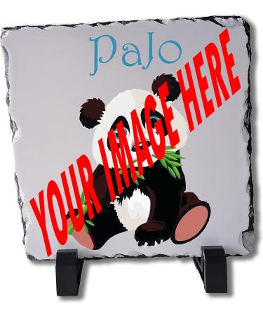 Pajo Personalised Gloss Photo Slate - Premium Quality with Stand | Customised with Your Photo | Multiple Sizes and Finishes Available (150x150mm) - Buy Online on GoSupps.com
