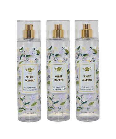 Bath & Body Works Fragrance Mist 3-Pack 8oz Each (White Jasmine)