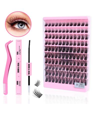 Syloripha Cluster Lashes Individual Lashes D Curl Professional Lash Extension DIY False Eyelashes Fluffy Soft