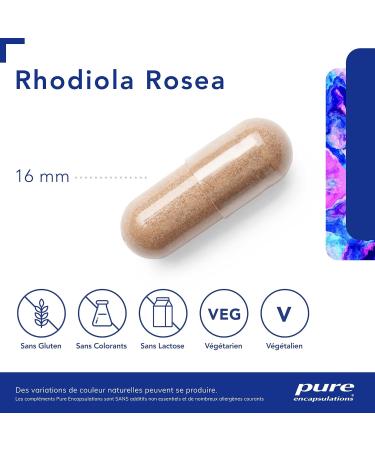 Pure Encapsulations - Rhodiola Rosea - Adaptogene Plant against Stress and Mental Fatigue - 60 Capsule - Buy Online on GoSupps.com