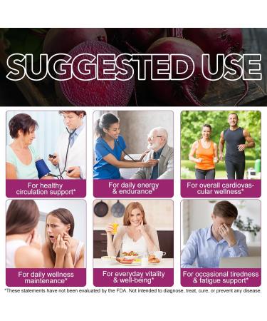 CSDLQNF Beet Root Gummies 4000mg - 8-in-1 Heart & Circulation Support Supplement - High Potency Beet Chews with Beetroot Grape Seed CoQ10 Vitamin C & B12 - Mixed Berry Flavor Vegan 90 Count - Buy Online on GoSupps.com