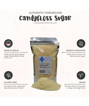 Baking Beauty and Beyond 800g Premium Vanilla Flavour Cotton Candy Floss Sugar - Natural Ingredients for Every Occasion - Buy Online on GoSupps.com