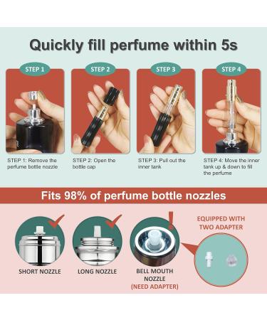 Portable 5ml Perfume Travel Bottle - Refillable Atomizer for Cologne & Fragrance | Perfect Travel Essential & Gift (Gold - Buy Online on GoSupps.com