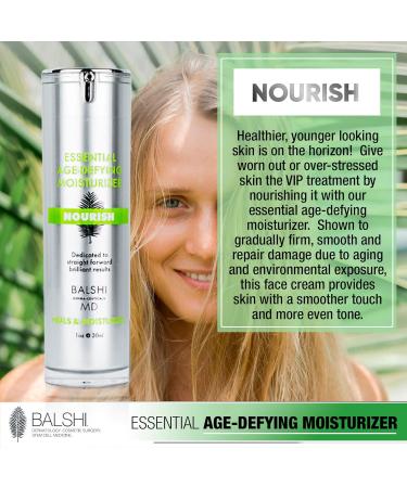 NOURISH Essential Moisturizer Face Cream | Hyaluronic Acid Jojoba Oil & Squalane | Hydrating Firming & Radiance Boosting | Reduces Wrinkles & Dark Spots | 30ml - Buy Online on GoSupps.com