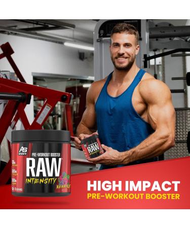 All Stars RAW Intensity Pre Workout Booster - Berry Blast | Fitness Powder with Amino Acids & Plant Extract | Energy Drink with Caffeine & Taurine | 16 Portions - Buy Online on GoSupps.com