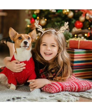 Frcolor 2-Piece Glitter Christmas Antler Hair Tie Set - Reindeer Anti-Strap Holiday Decor for New Year - Buy Online on GoSupps.com
