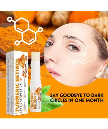  YOENBG Turmeric Balm for Under Eye Bags Anti Aging Cream Retinol Eye Pencil Under Eye Bag Remover Eye Moisturizing Stick for Puffiness and Dark Circles (2 - Buy Online on GoSupps.com