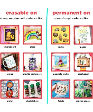 Chalkboard Chalk Markers 10 Pack 1mm Extra Fine Tip Neon Color Pens - For Blackboards, Bistros, Windows - Neon - Buy Online on GoSupps.com