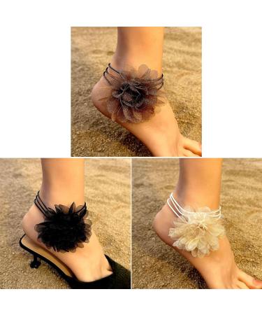 Southjieling Handmade Flower Choker Necklace | Elegant Party Jewelry for Women & Girls | Beige Fabric Gift - Buy Online on GoSupps.com