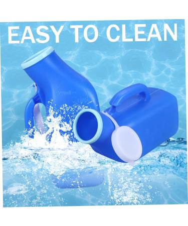 2Pcs Urinal for Men 1200ML Portable Urinal Spill Proof Pee Bottles with Lid & Handle Thick Plastic Male Urinal Large Opening Mens Urinals with Wraped Edge for Travel Hospital Blue. - Buy Online on GoSupps.com