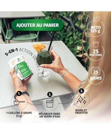 Nature's Finest BIO Detox - Liver and Gut Detox with Chlorella and Organic Spirulina - Slimming Detox Drink Rich in Protein - 125 g for 25 Days - Buy Online on GoSupps.com