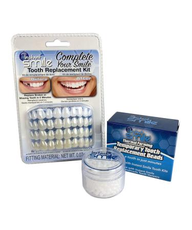 Complete Your Smile Tooth Replacement Kit DELUXE PACK - Includes Patented Complete Your Smile Tooth Replacement Kit and Jar of Instant Smile Replacement Beads