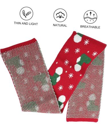 Elegant Subsofan Winter Scarf for Women | Red Christmas Scarf | Holiday Gift for Children | 124x19cm - Buy Online on GoSupps.com