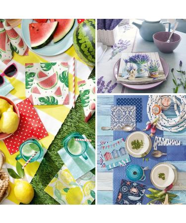 PAW 3-Layer Colorful Paper Napkins (33x33 cm) - 20 Pieces for Weddings Communions and Special Celebrations - Buy Online on GoSupps.com