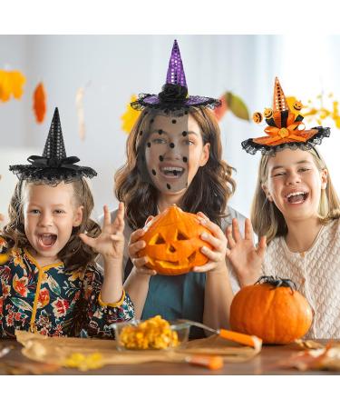 FRCOLOR Halloween Headbands 3 Pieces Witch Hat Halloween Costume Headband Witch Headband Party Hair Accessories for Costume Halloween Party Carnival - Buy Online on GoSupps.com