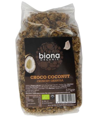 Biona Granola Choco de Noix Biologique 375 g - Lot de 4