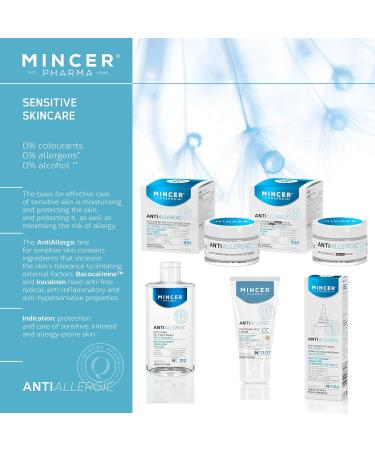 MINCER EST. PHARMA 1989 Mincer Pharma Anti-Allergic Moisturizing and Soothing Face Cream for Sensitive Skin Against Redness with Bacocalmin Iricalmine and Milk Thistle Oil 50 ml - Buy Online on GoSupps.com