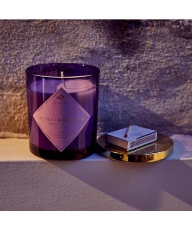 Levitate Timeless Collection Lavender & Chamomile Luxury Candle | Vegan Aromatherapy Scented Glass Candle for Elegant Home Decor | 40+ Hour Burn Time - Buy Online on GoSupps.com