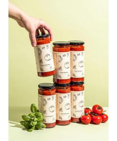 KoRo - Tomato sauce with basil 6 x 530g - from Italy - Perfect for pasta and pizza - No additives - Vegan - Buy Online on GoSupps.com