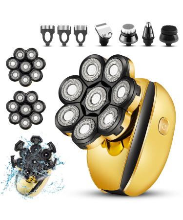 Head Shavers for Bald Men Cordless Head Razor Rechargeable Shaver for Balding 8D Electric Shaver Multifunctional Shaving Kit with Nose Trimmer