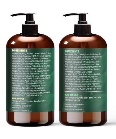 Terramed Just Think Comfort Tea Tree Shampoo & Conditioner Set - Itchy Scalp Hair Loss & Dandruff Relief | Nourishing Sulfate & Paraben Free Haircare for All Hair Types - Buy Online on GoSupps.com