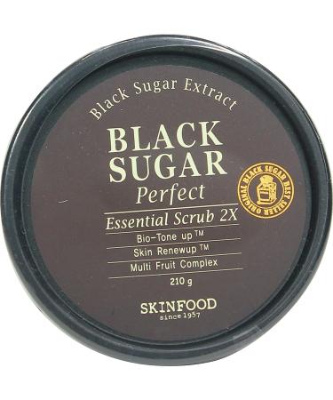 Skinfood Black Sugar Perfect Essential Scrub 2X - Exfoliating Face & Body Scrub, 7.41 oz (210 g) - Buy Online on GoSupps.com