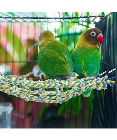 Small Animal Rope Climbing Ladder and Bridge - 2 Piece Set for Bird, Hamster, Rat - Red and Yellow - Buy Online on GoSupps.com