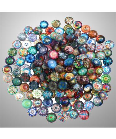 Dangle Earrings 200pcs Mixed Round Glass Mosaic Tiles for DIY Jewelry Making - 10mm Bracelet Beads - Buy Online on GoSupps.com