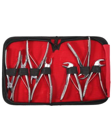 faruijie 7pcs Child Extraction Forceps Set - Stainless Steel Pulling Pliers Kit Dental Professional Tooth Extraction Pliers Durable and Easy to Carry