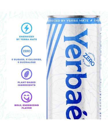 Yerbae Energy Seltzer Variety Tropical Pack - 12oz Cans (12 Pack) | 0 Sugar, 0 Calories, 0 Carbs | Energized by Yerba Mate | Naturally Caffeinated & Plant-Based | Healthy Alternative to Coffee and Sodas - Buy Online on GoSupps.com